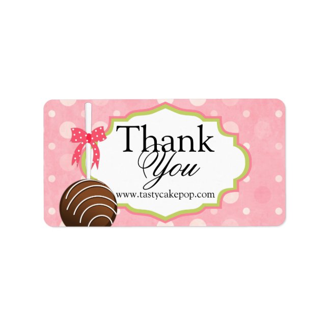 Cake Pops Bakery Thank You Label (Front)