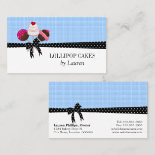Cake Pops Blue Business Card