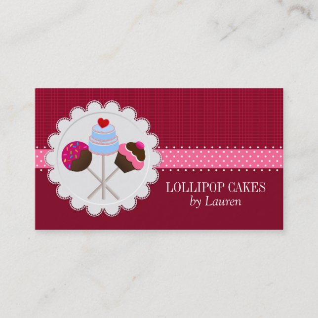 Cake Pops Business Cards (Front)