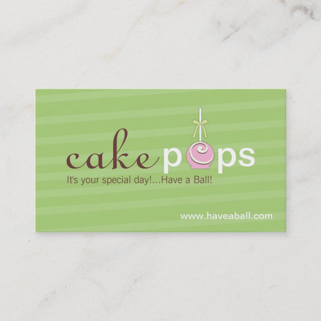 Cake Pops Business Cards (Front)