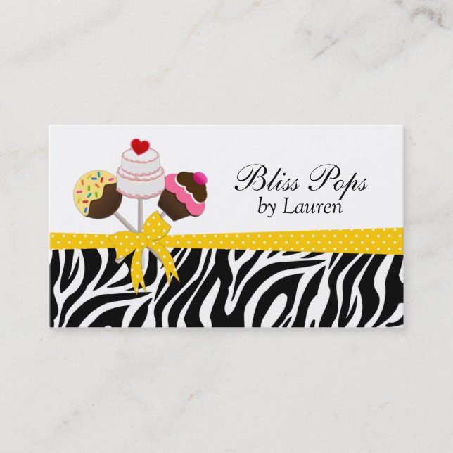 Cake Pops Business Cards (Front)