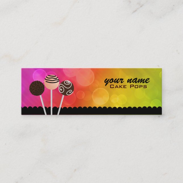Cake Pops Business Cards Bookmarks (Front)