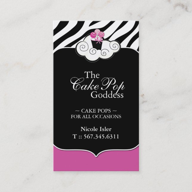 Cake Pops Business Cards - Custom (Front)