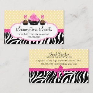 Cake Pops Cupcake Bakery Business Card