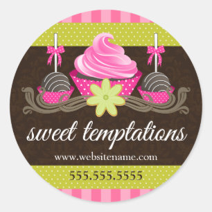 Cake Pops Cupcake Cookie Bakery Box Seals