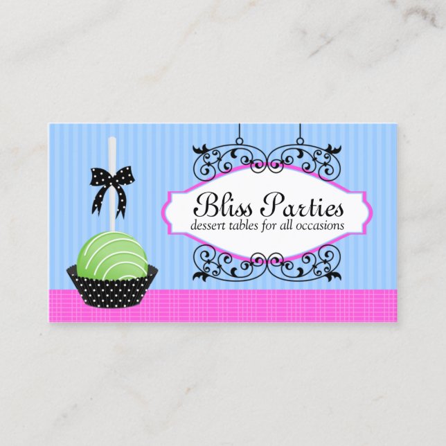 Cake Pops Desserts Business Cards (Front)