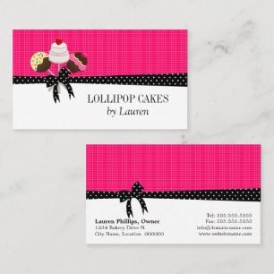 Cake Pops Fuchsia Business Card