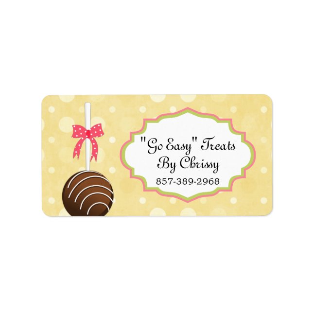 Cake Pops Packaging Address Labels (Front)