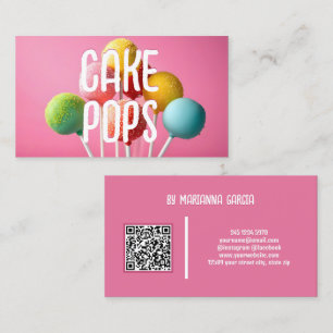 Cake Pops QR Business Card