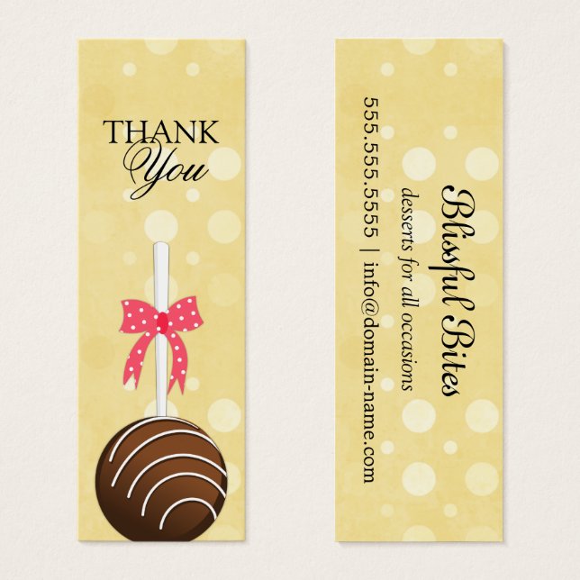 Cake Pops Thank You Tags (Front & Back)
