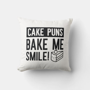 Cake Puns Bake Me Smile Cushion