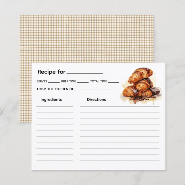 Cake Recipe Card (Front/Back)