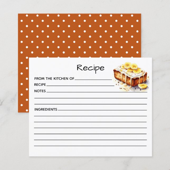 Cake Recipe Card (Front/Back)