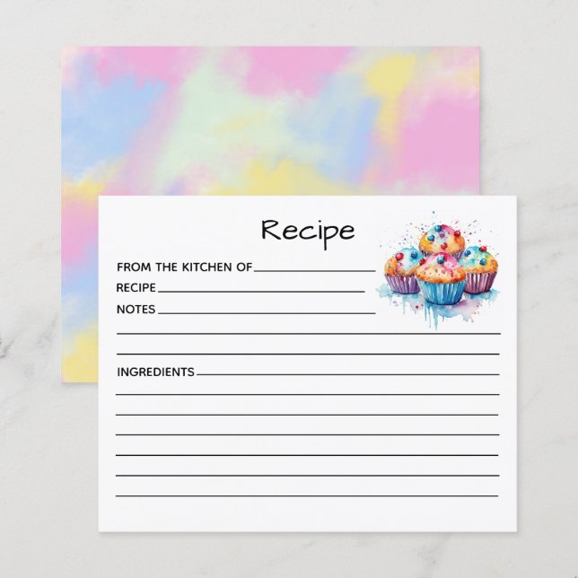 Cake Recipe Card (Front/Back)