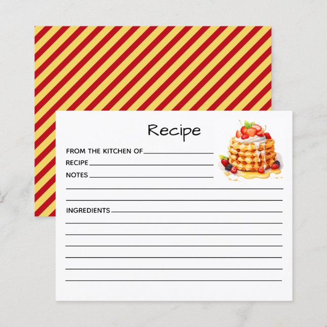 Cake Recipe Card (Front/Back)
