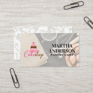 Cake Shop Baking Ingredients and Tools Business Card