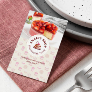 Cake Shop Business   Traditional Taste Business Business Card