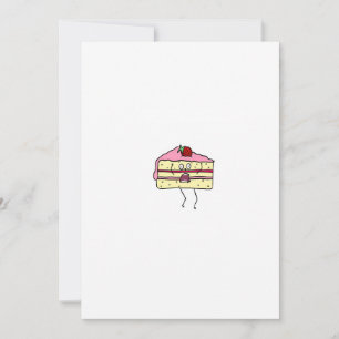 Cake slice, cake themed invitation