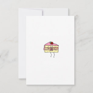 Cake slice, cake themed thank you card