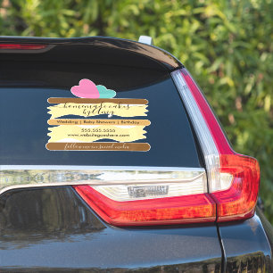 Cake Slice Logo Bakery Business Car Decal