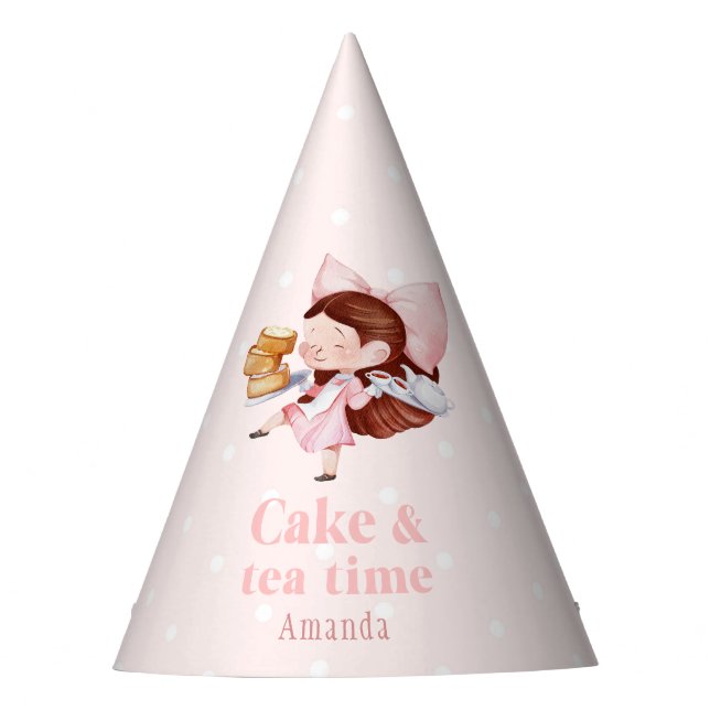 Cake & Tea Time Birthday Party Hat (Front)