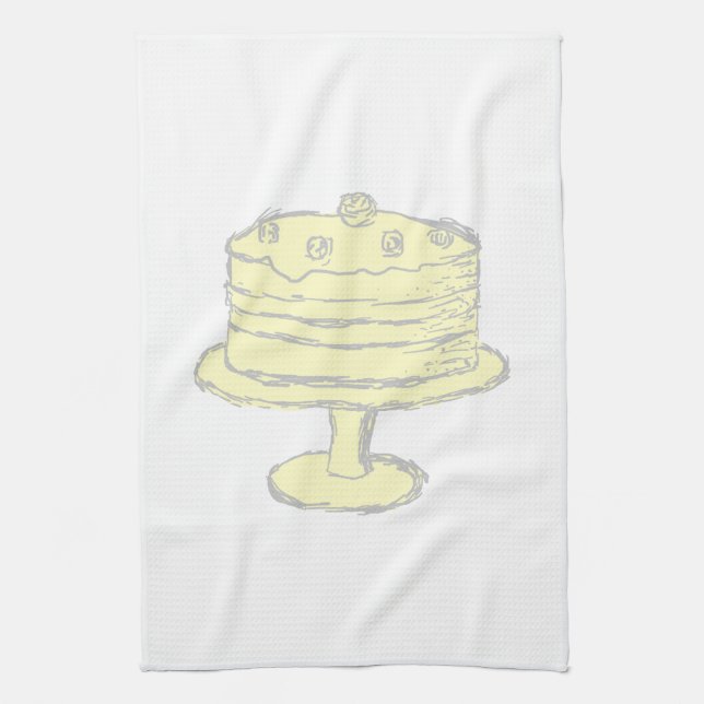 Cake. Tea Towel (Vertical)