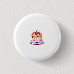 Cake theme, cake design, cute cake 3 cm round badge