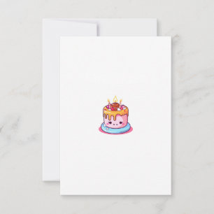 Cake theme, cake design, cute cake thank you card