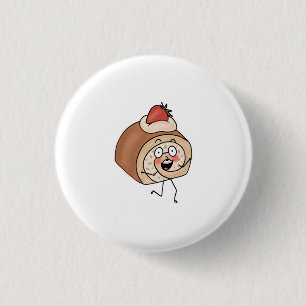 Cake themed, cake design 3 cm round badge