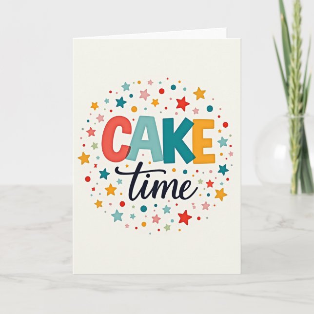 Cake Time Confetti Card (Front)