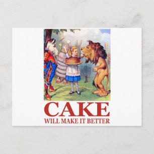 CAKE WILL MAKE IT BETTER POSTCARD