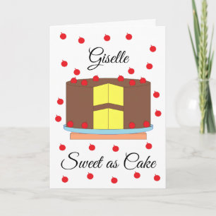 Cake with Cherries: White Blank Card