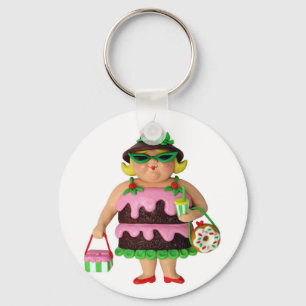 Cake Woman Key Ring
