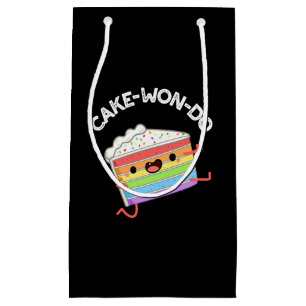 Cake-won-do Funny Taekwondo Cake Pun Dark BG Small Gift Bag