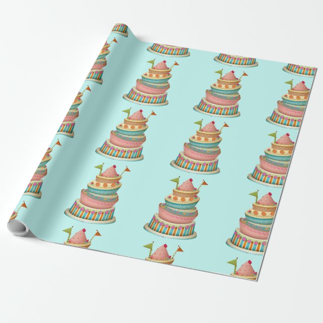Cake wrapping paper (Unrolled)