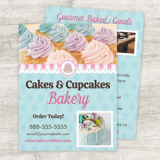Cakes and Cupcakes Bakery Flyer Template (Creator Uploaded)