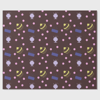 cakes and sundaes chocolate wrapping paper