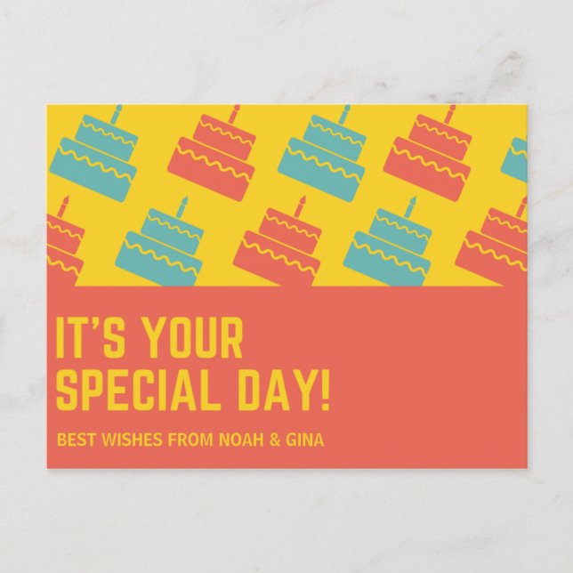 Cakes Birthday Postcard (Front)