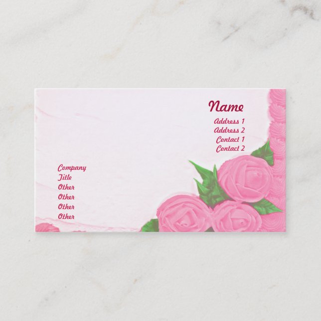 Cakes - Business Business Card (Front)