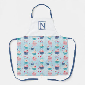 Cakes, Candles and Strawberries Customised Initial Apron