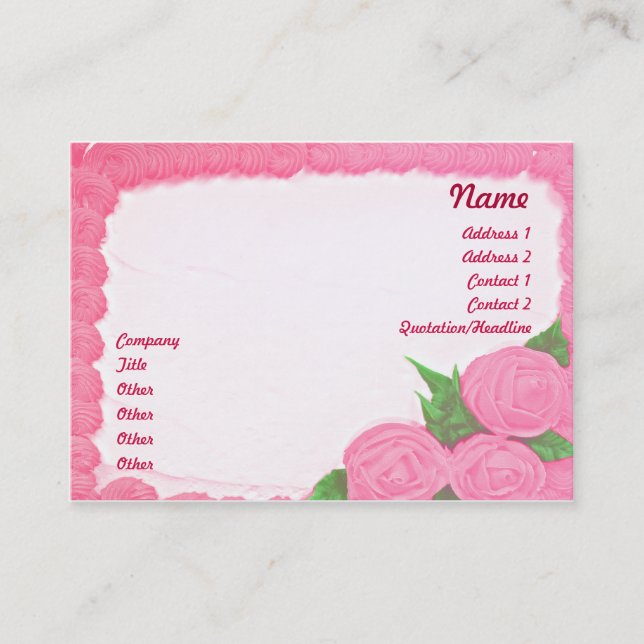 Cakes - Chubby Business Card (Front)