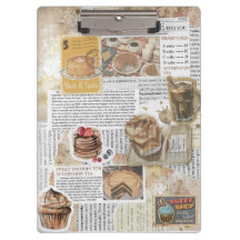 Cakes & Coffee Vintage Ephemera Decoupage