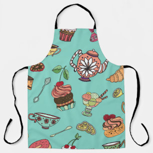 Cakes Confections: Vintage Seamless Pattern Apron