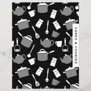 Cakes & Cookies Divider Black White Kitchen