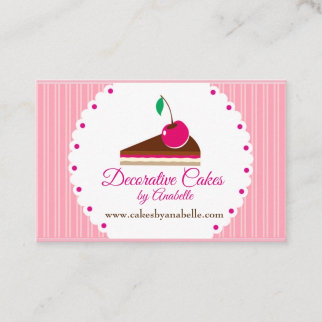 Cakes. Handmade cakes, 3 D cakes Business Card (Front)