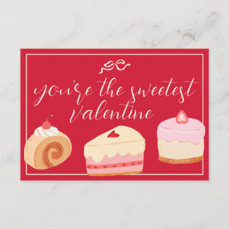 Cakes Photo Sweetest Valentine Love Holiday Card