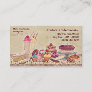 Cakes, Pies, Cookies, Ice Cream Business Card