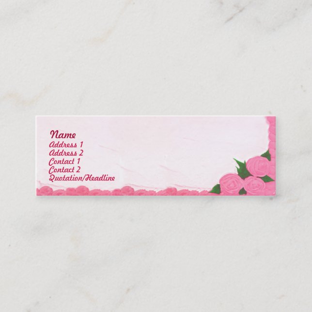 Cakes - Skinny Mini Business Card (Front)