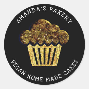 Cakes Sweet Homemade Vegan Bakery Organic Muffin Classic Round Sticker