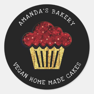 Cakes Sweet Homemade Vegan Bakery Organic Muffins Classic Round Sticker